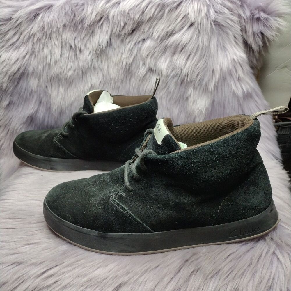 Clarks Tanner Surf Chukka Soft Suede Walking Sneakers Boots Mens Size 8 Black
